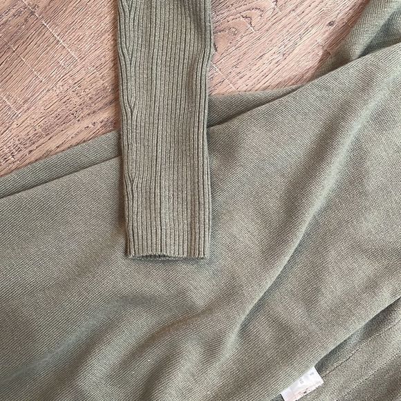 NWT DKNY Jade Green Cape Long Owl Cardigan Size XS - Picture 3 of 4